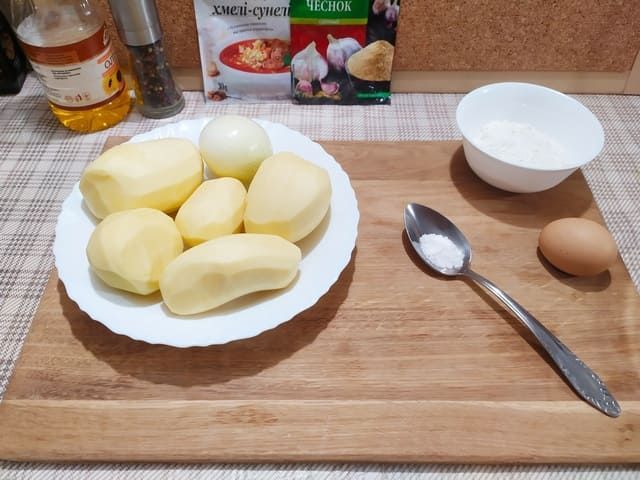 Ингредиенты для картофельных оладий