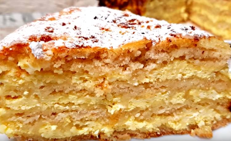 рассыпчатый пирог с рикоттой и молоком