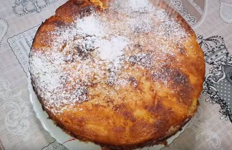рассыпчатый пирог с рикоттой и молоком